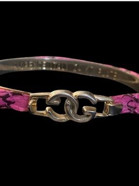 GUCCI Vintage Fuchsia python bracelet